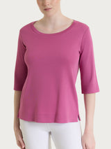 Maglietta con manica 3/4 in Cotton Stretch Rosa Donna - Ragno