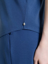 Camicia con manica 3/4 in Ultralight Blu Donna - Ragno