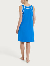 Abito smanicato con piping in Viscosa Summer Azzurri Donna - Ragno