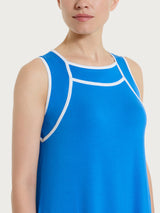 Abito smanicato con piping in Viscosa Summer Azzurri Donna - Ragno