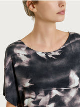 Maglietta con fantasia floreale in Viscosa Summer Neri Donna - Ragno