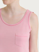 Camicia da notte smanicata in Jersey di Cotone Rosa Donna - Ragno