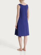 Camicia da notte smanicata in Jersey di Cotone Blu Donna - Ragno