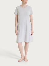 Camicia da notte tinta unita in Jersey di Cotone Neri Donna - Ragno