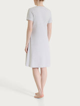 Camicia da notte tinta unita in Jersey di Cotone Neri Donna - Ragno