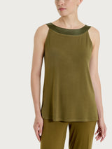 Summer Green Damen Viscose Rundhalsausschnitt Top - Ragno
