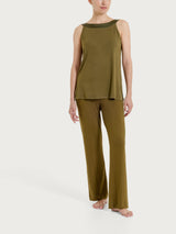 Summer Green Damen Viscose Rundhalsausschnitt Top - Ragno