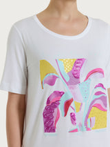 Maglietta con stampa in Viscosa Summer Bianchi Donna - Ragno