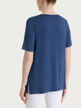 Viscosa Summer Print T-Shirt Blau Damen - Ragno