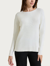 Maglia girocollo in punto perla Four Seasons Bianchi Donna - Ragno