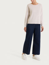 Maglia girocollo in punto perla Four Seasons Viola Donna - Ragno