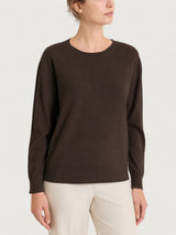 Maglia girocollo in punto perla Four Seasons Marroni Donna - Ragno