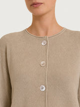 Cardigan girocollo con bottoni in punto perla Four Seasons Grigi Donna - Ragno