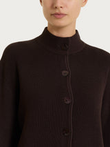 Cardigan lupetto con bottoni in punto perla Four Seasons Marroni Donna - Ragno