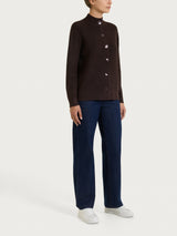 Cardigan lupetto con bottoni in punto perla Four Seasons Marroni Donna - Ragno