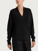 Maglia con scollo a V in punto perla Four Seasons Neri Donna - Ragno