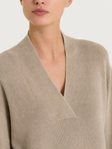 Maglia con scollo a V in punto perla Four Seasons Grigi Donna - Ragno