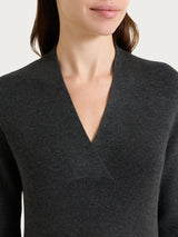Maglia con scollo a V in punto perla Four Seasons Neri Donna - Ragno