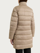 Satin Puffer piumino lungo con cappuccio Gialli Donna - Ragno