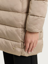 Satin Puffer piumino lungo con cappuccio Gialli Donna - Ragno