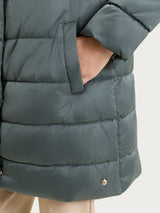 Satin Puffer piumino lungo Grigi Donna - Ragno