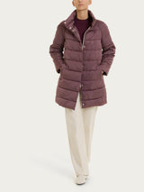 Satin Puffer piumino lungo Viola Donna - Ragno