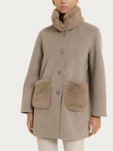 Fuzzy SoftCoat Giaccone con collo alto Grigi Donna - Ragno