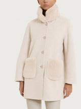 Fuzzy SoftCoat Giaccone con collo alto Rosa Donna - Ragno