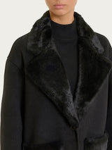 Fuzzy SoftCoat Cappotto lungo Neri Donna - Ragno