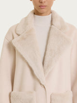 Fuzzy SoftCoat Cappotto lungo Rosa Donna - Ragno
