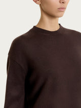 Maglia girocollo a manica lunga in Soft Wool Marroni Donna - Ragno