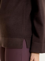 Maglia girocollo a manica lunga in Soft Wool Marroni Donna - Ragno