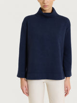 Maglia con collo a ciambella in NaturalSoft Blu Donna - Ragno