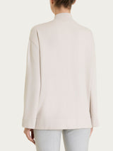 Lupetto con full zip in NaturalSoft Bianchi Donna - Ragno