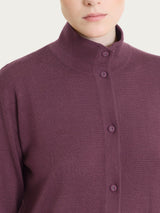 Cardigan lupetto con bottoni in Kerasoft Viola Donna - Ragno
