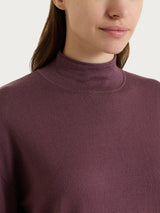 Kerasoft-Rollkragenpullover für Damen in Violett – Ragno
