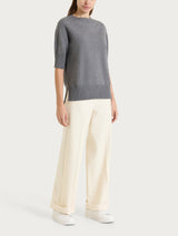 Maglia girocollo con manica corta in NaturalSoft Neri Donna - Ragno