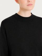 Maglia girocollo con manica lunga in Soft Wool Neri Donna - Ragno