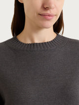 Maglia girocollo con manica lunga in NaturalSoft Neri Donna - Ragno