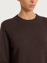 Maglia girocollo con manica lunga in Soft Wool Marroni Donna - Ragno