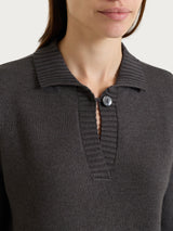 Polo con manica lunga in NaturalSoft Neri Donna - Ragno