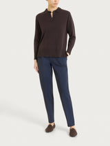 Polo con manica lunga in Soft Wool Marroni Donna - Ragno