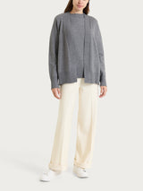 Cardigan a manica lunga in NaturalSoft Neri Donna - Ragno