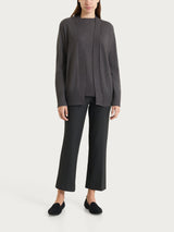 Cardigan a manica lunga in NaturalSoft Neri Donna - Ragno