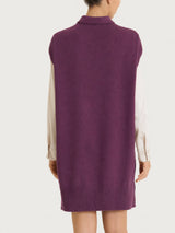 Langer Pullover aus Naturalsoft in Violett für Damen – Ragno
