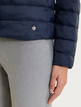 Piumino pffer con manica lunga in Ultralight Blu Donna - Ragno