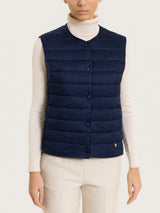 Piumino puffer smanicato Ultralight Blu Donna - Ragno