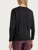 Maglia girocollo in Lurex Four Seasons Neri Donna - Ragno