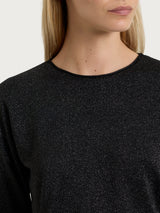 Maglia girocollo in Lurex Four Seasons Neri Donna - Ragno