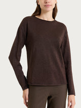 Maglia girocollo in Lurex Four Seasons Marroni Donna - Ragno